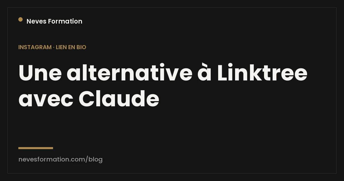 Alternative à Linktree avec Claude