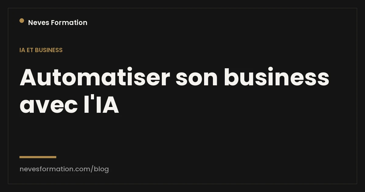 Automatiser son business