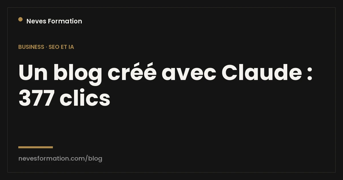 Créer un blog avec Claude