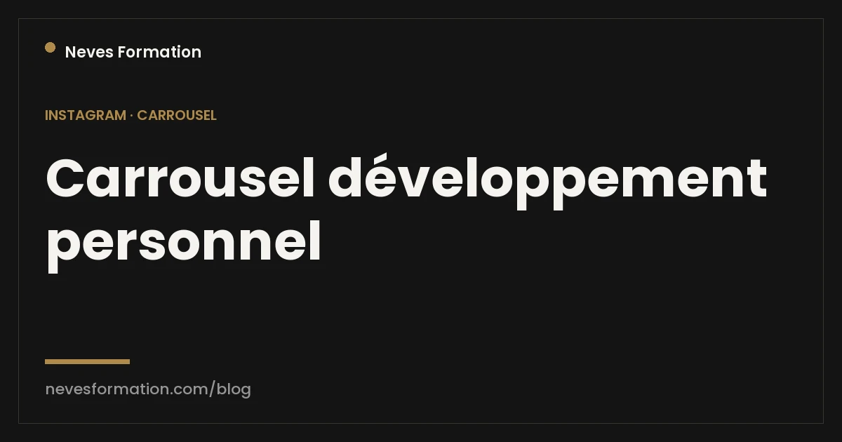 Carrousel développement personnel