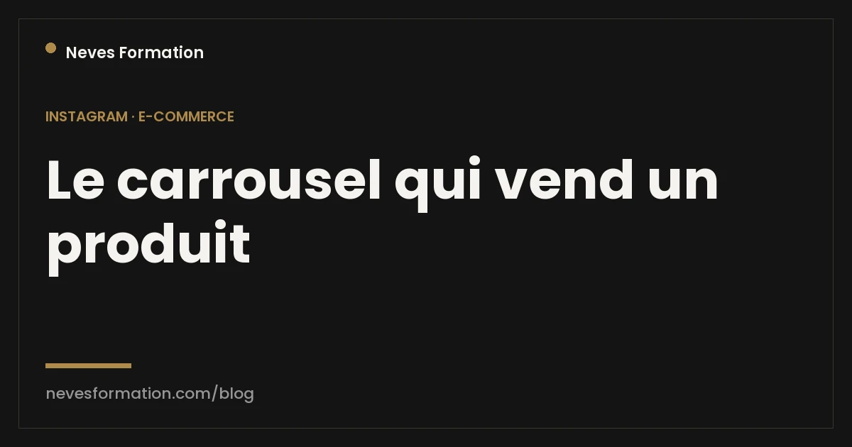 Carrousel Instagram e-commerce