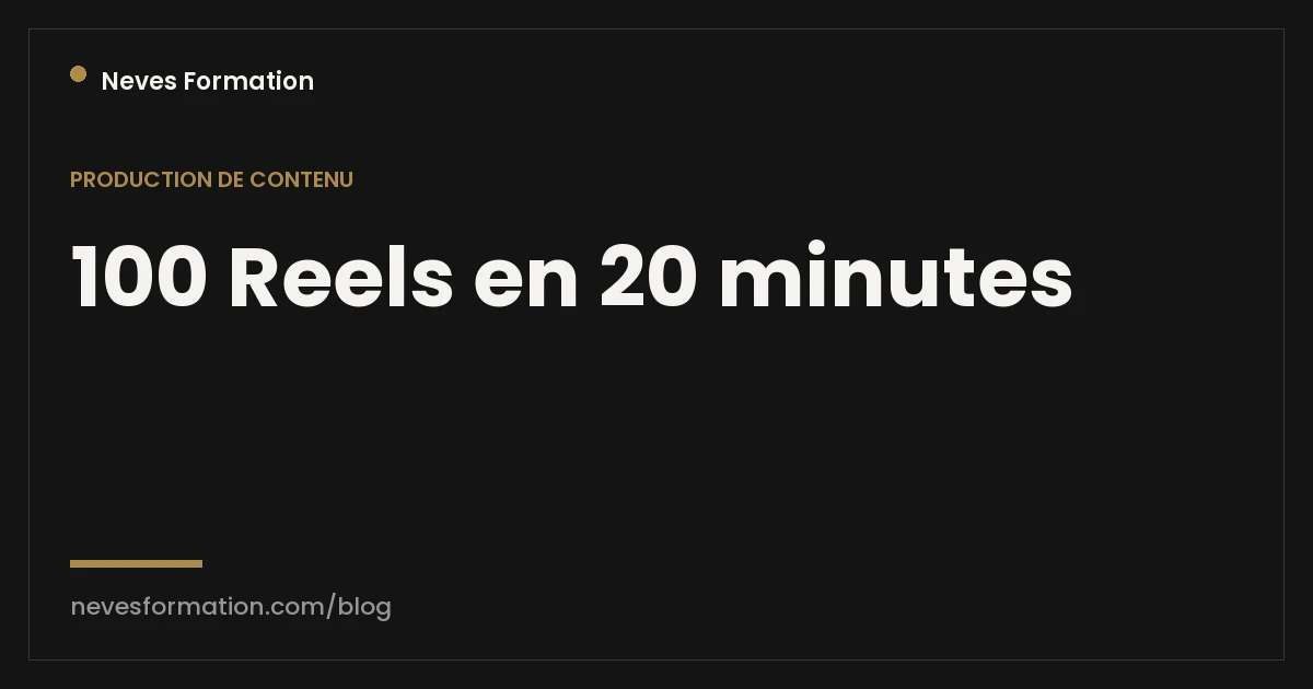 Reels en masse