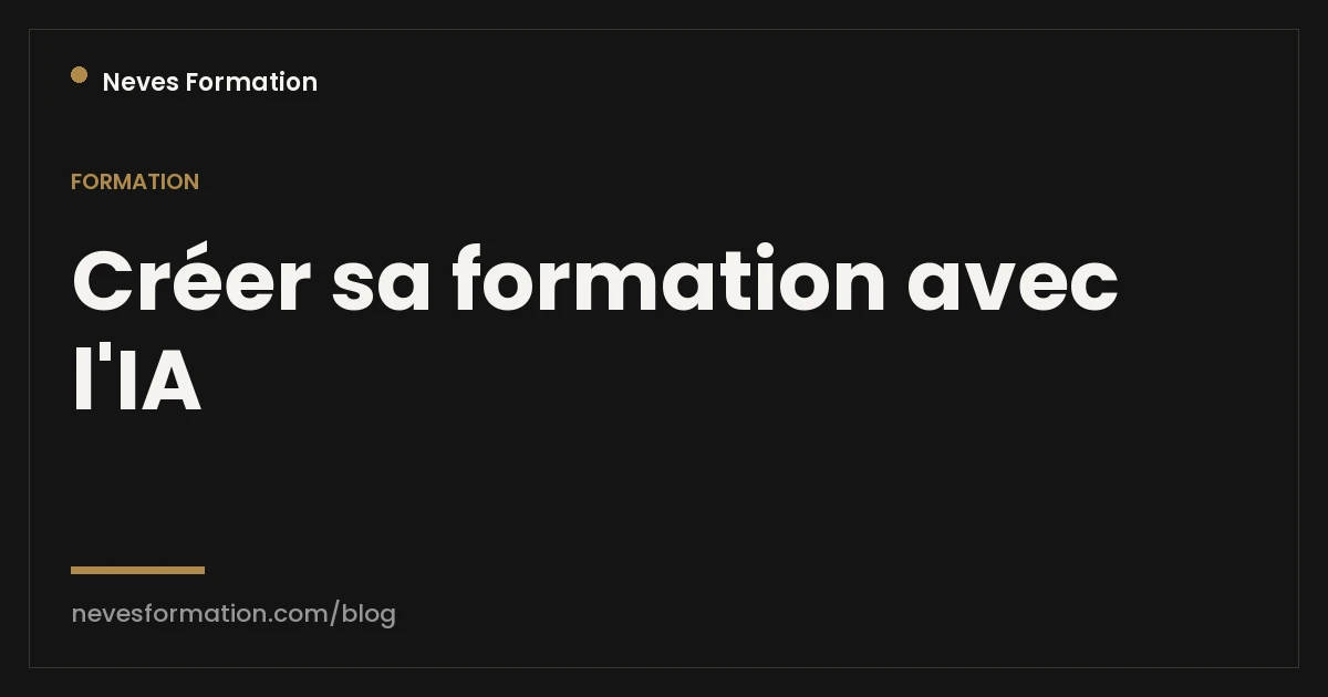 Formation et IA