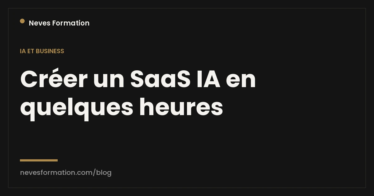 SaaS et IA