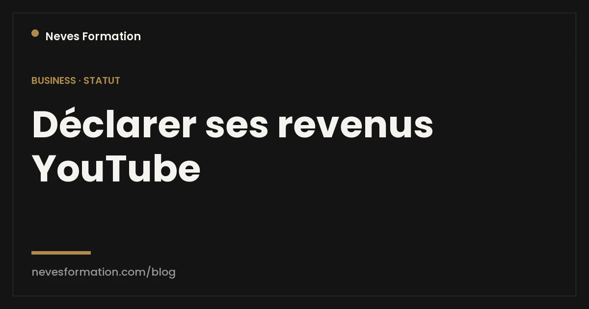 Déclarer ses revenus de créateur