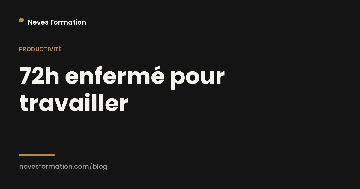 Deep work et concentration