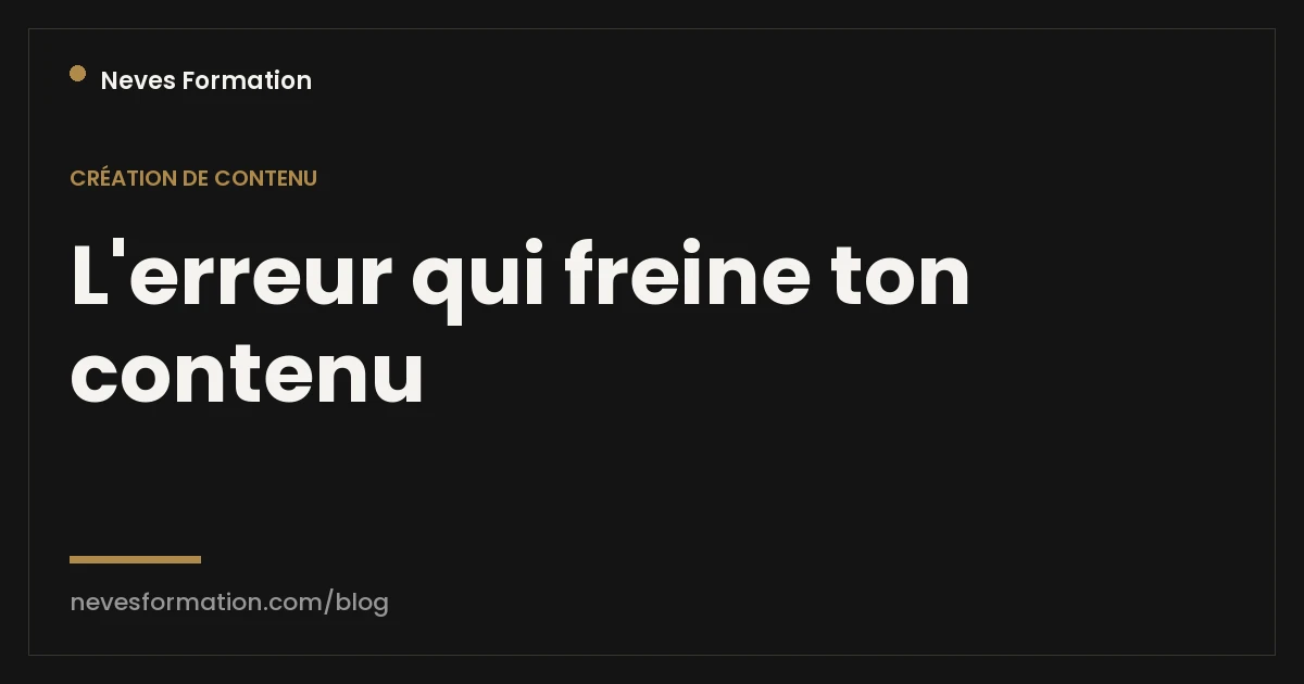Stratégie de contenu