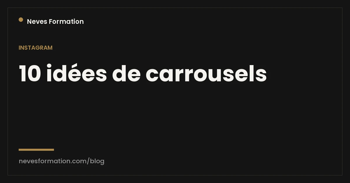 Idées de carrousels