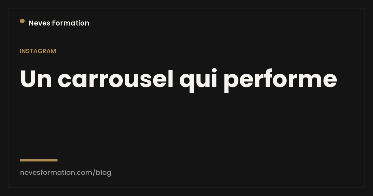 Carrousel qui performe