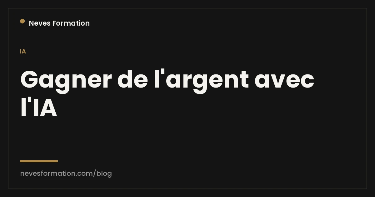 Monétiser l'IA