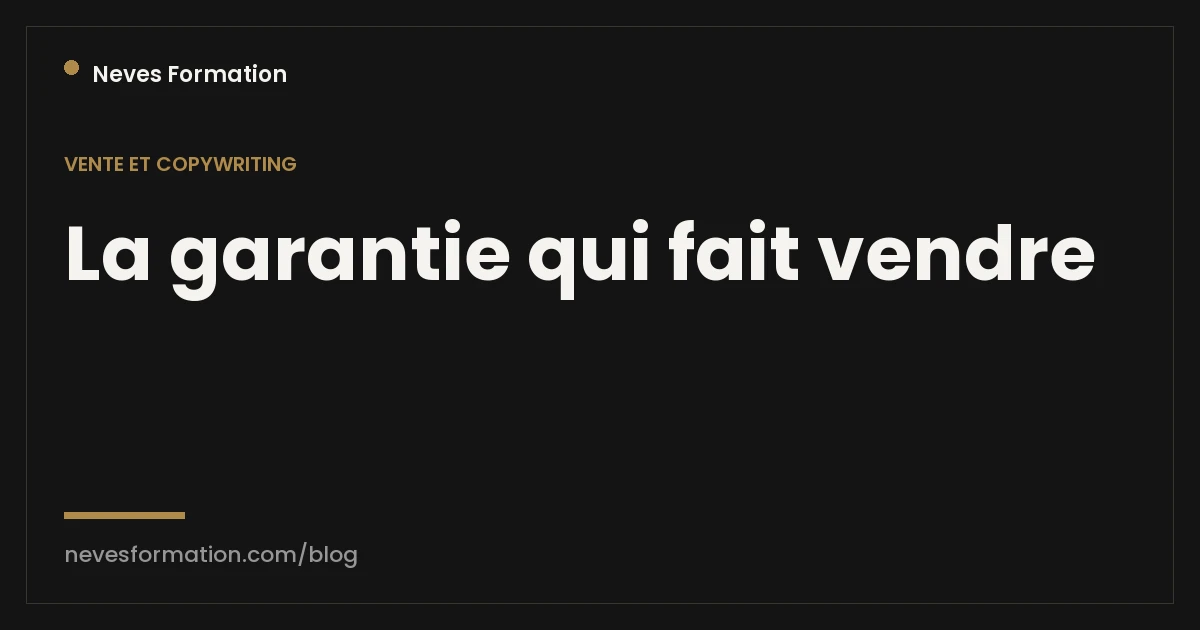 Garantie et risk reversal