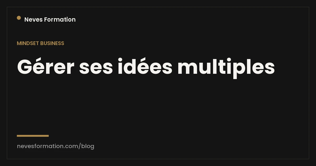 Idées et dualité