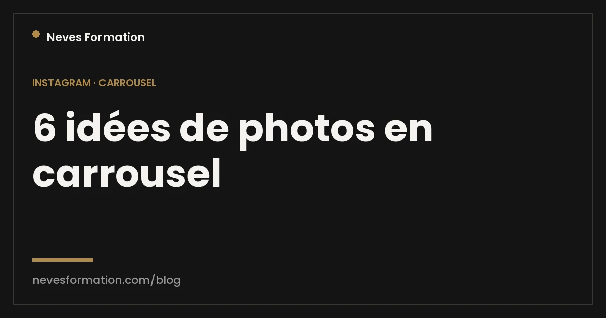 Idées de photos en carrousel