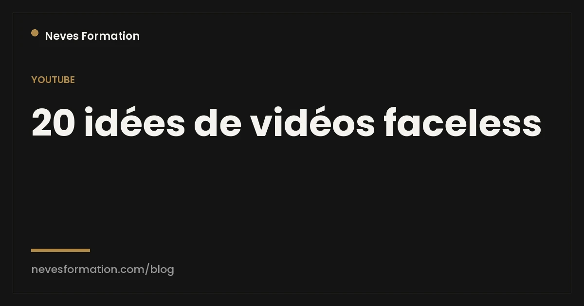 YouTube faceless