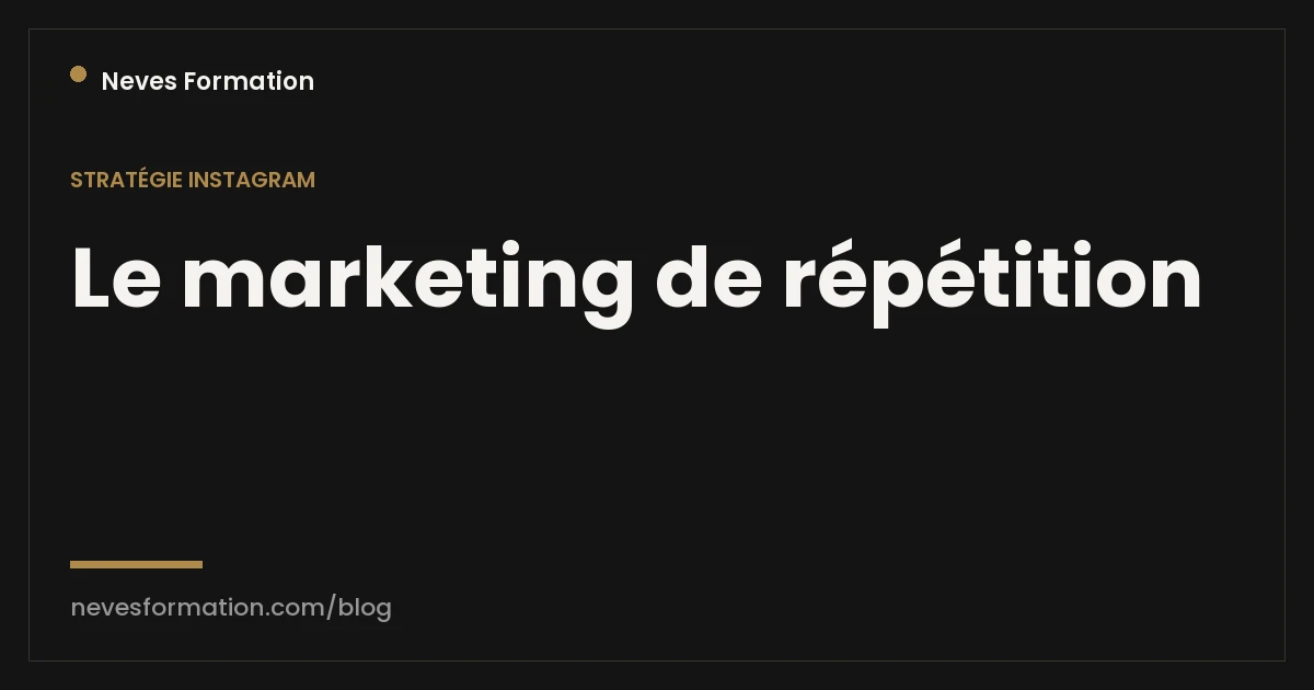 Feed et répétition