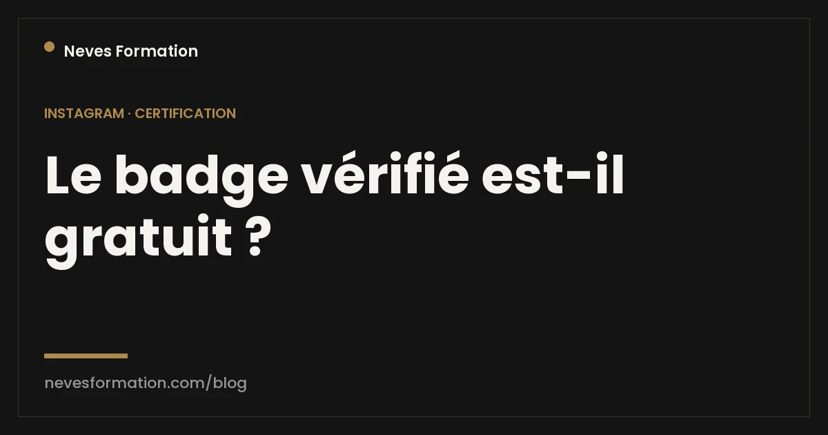 Meta Verified gratuit