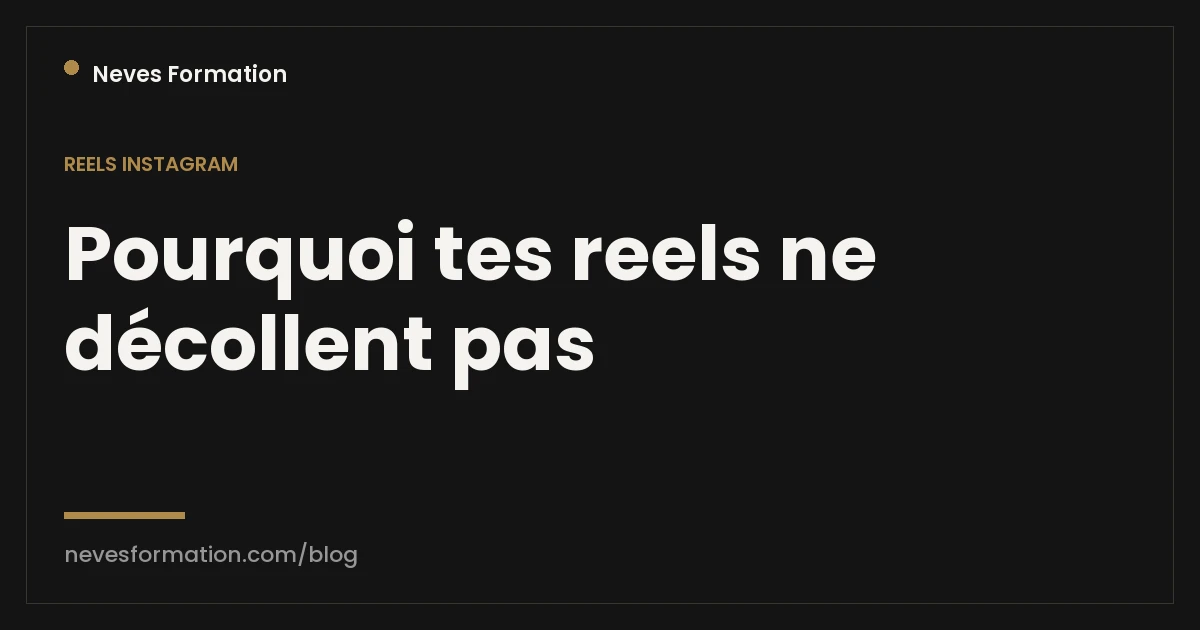 Reels sans vues