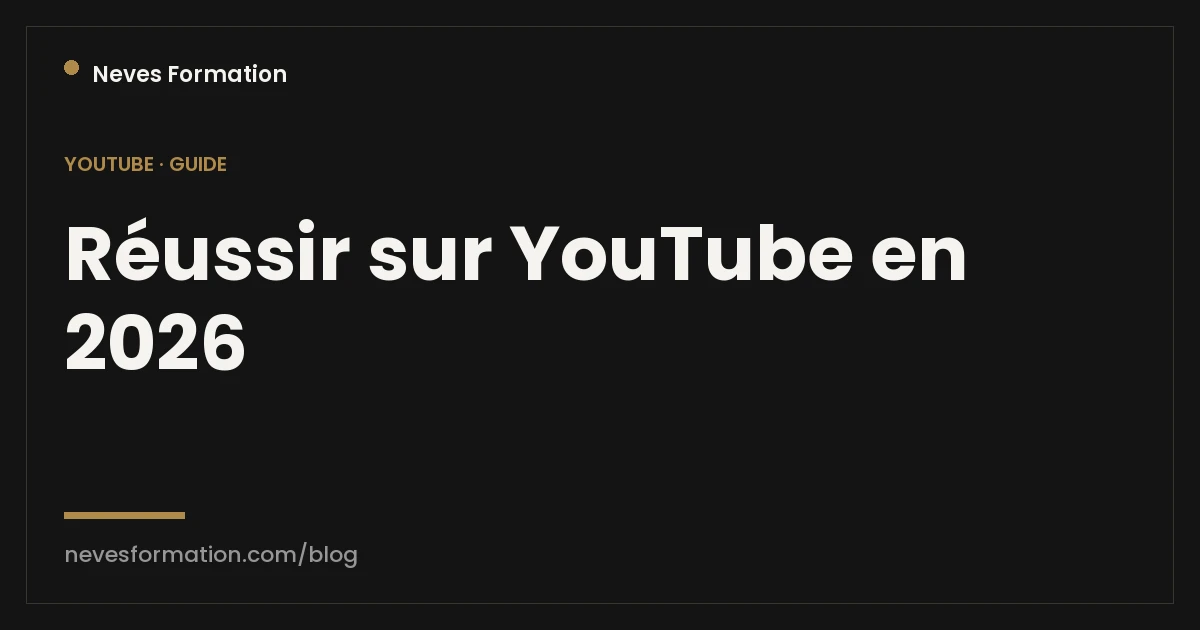 Réussir sur YouTube