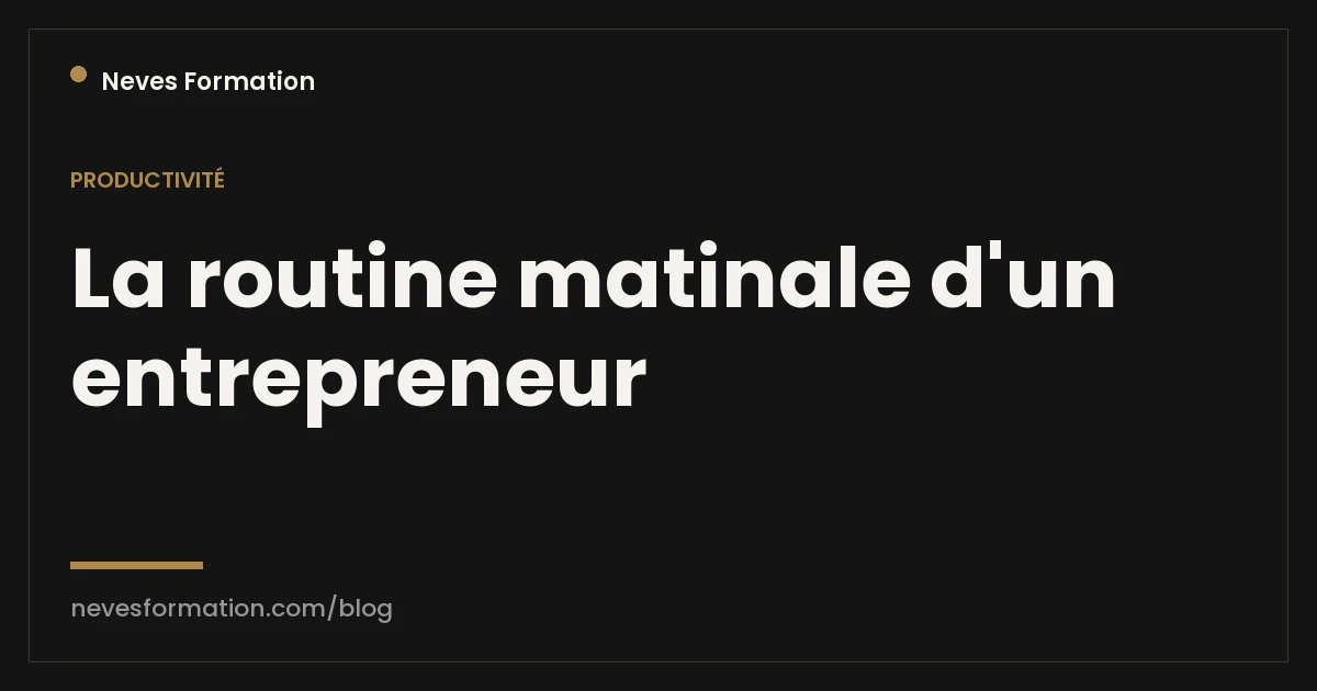 Routine matinale