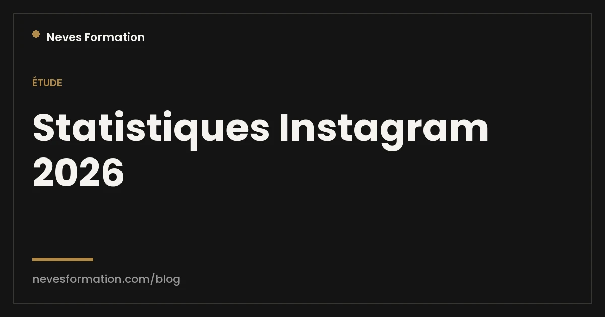 Statistiques Instagram 2026