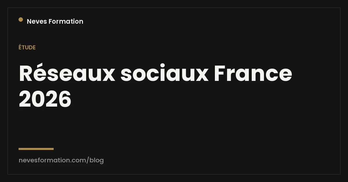 Statistiques réseaux sociaux 2026