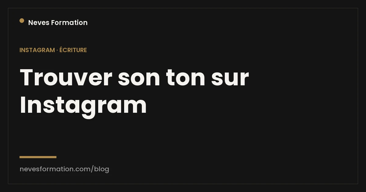 Trouver son ton