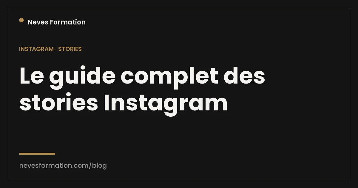Utiliser les stories Instagram